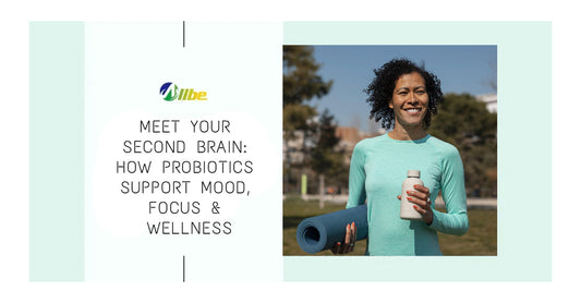 Illustration of a woman leading active lifestyle with probiotics