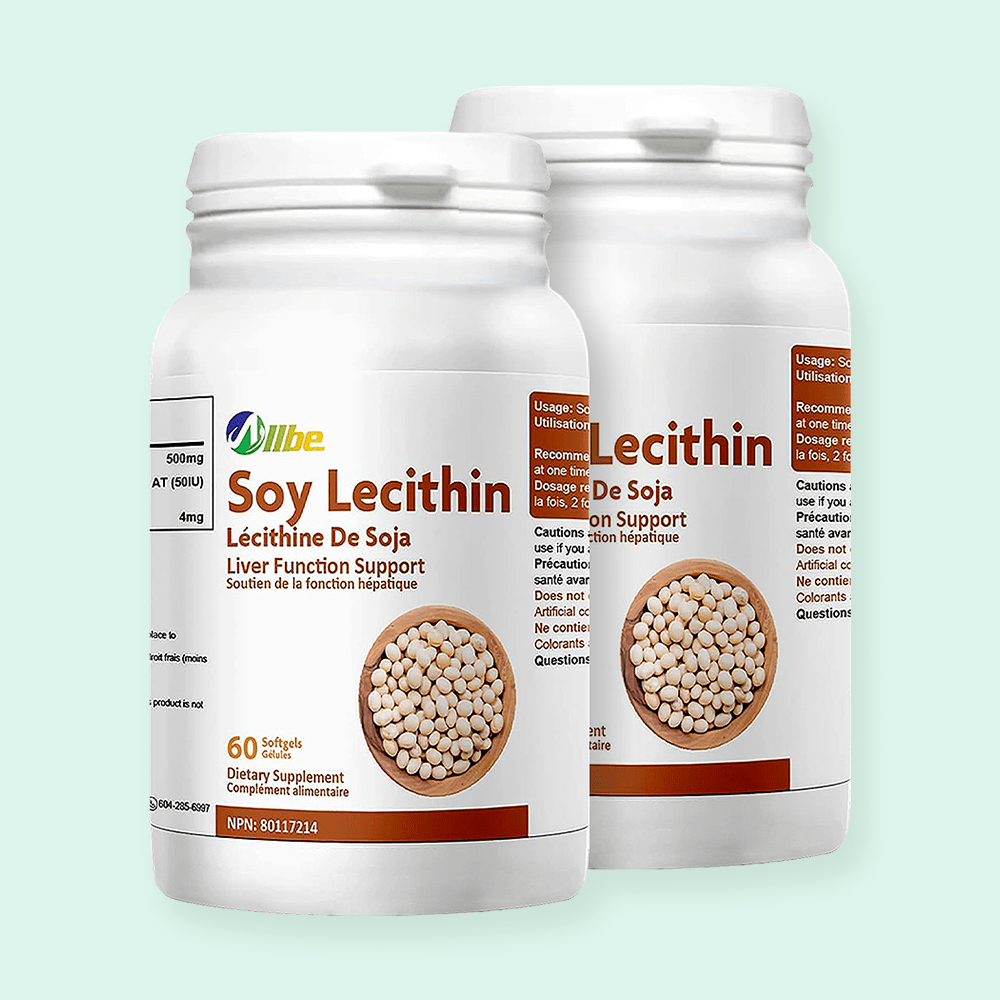 Allbe Soy Lecithin - Liver Health Support (60 Softgels)
