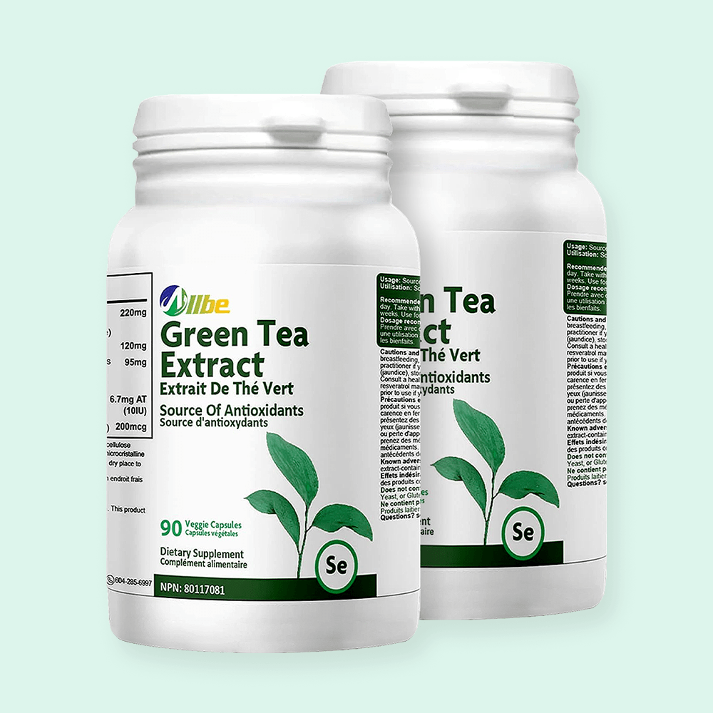 Allbe Green Tea Extract - Antioxidant Support with Selenium (90 Capsules)