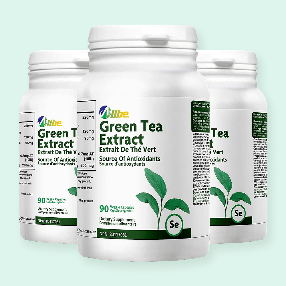 Allbe Green Tea Extract - Antioxidant Support with Selenium (90 Capsules)