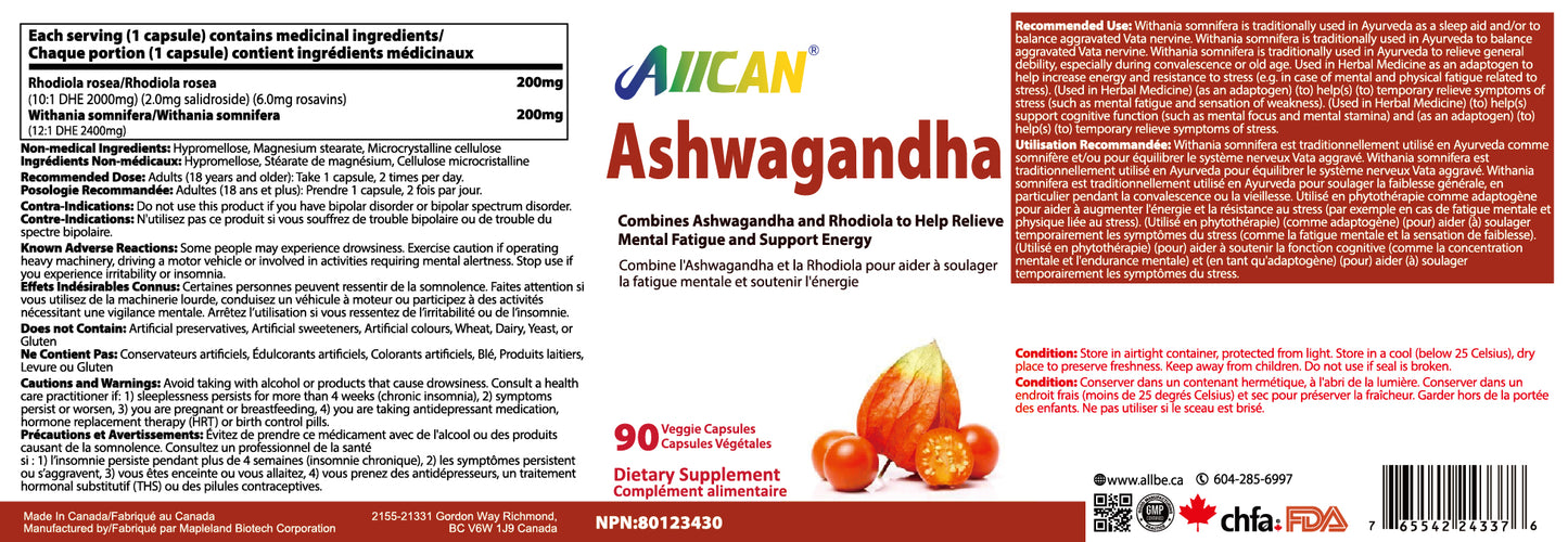 Ashwagandha & Rhodiola – Daily Wellness Support