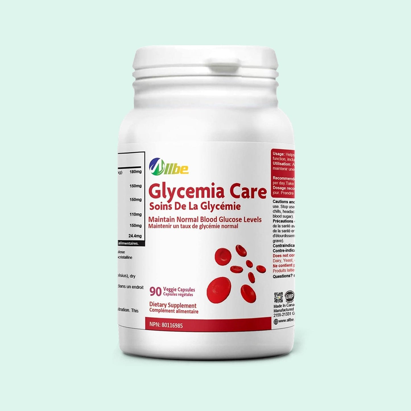 Allbe Glycemia Care – Blood Sugar Support Formula (90 Capsules)