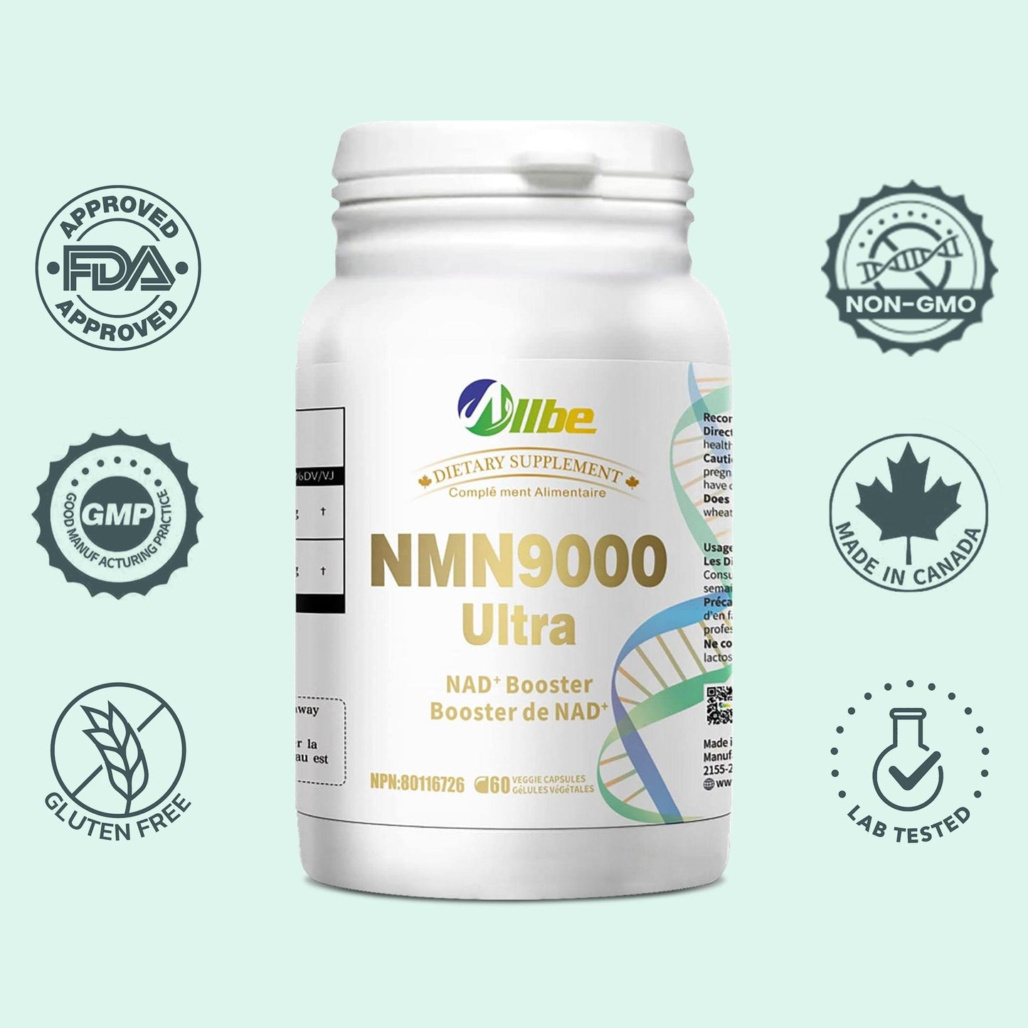 NMN 9000 Ultra - Niacin-Rich NAD Supplement