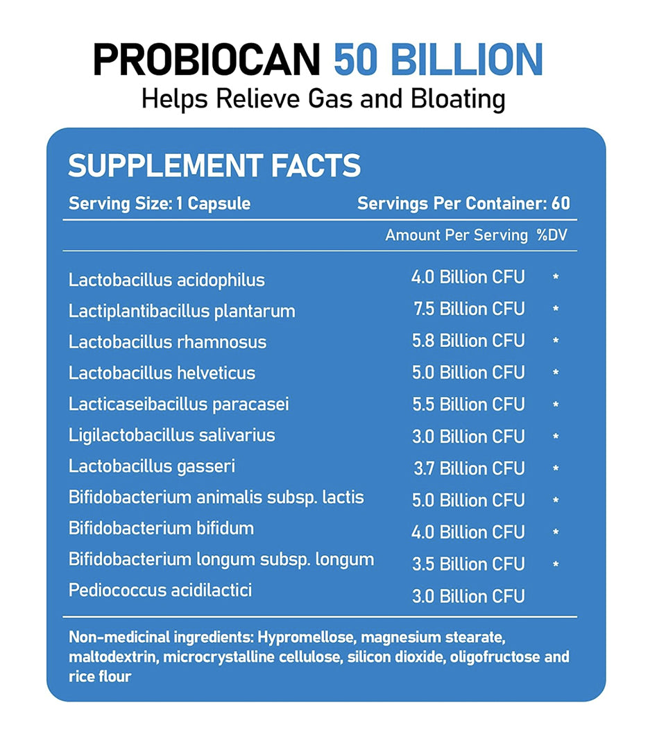 ProbioCan  50 Billion CFU Probiotic