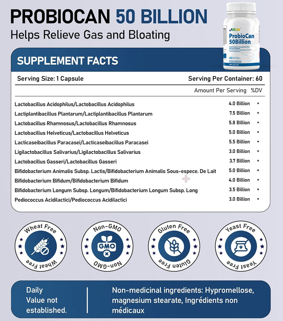ProbioCan  50 Billion CFU Probiotic