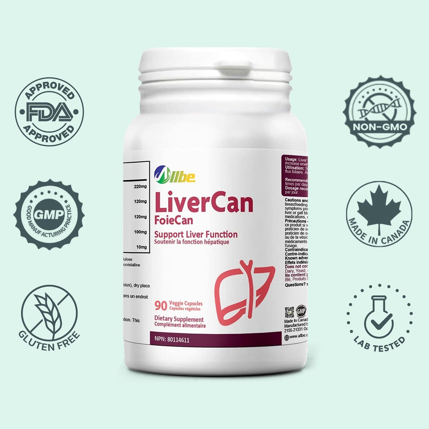LiverCan - 220mg Milk Thistle (80% Sillymarin) Liver Supplement