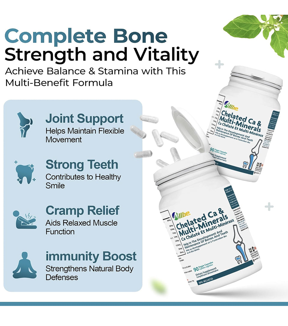 Chelated Ca & Multi-Minerals - Bone Health Support