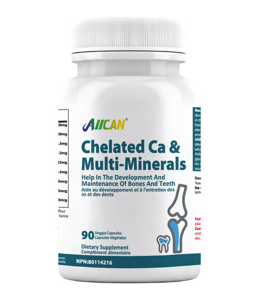 Chelated Ca & Multi-Minerals - Bone Health Support