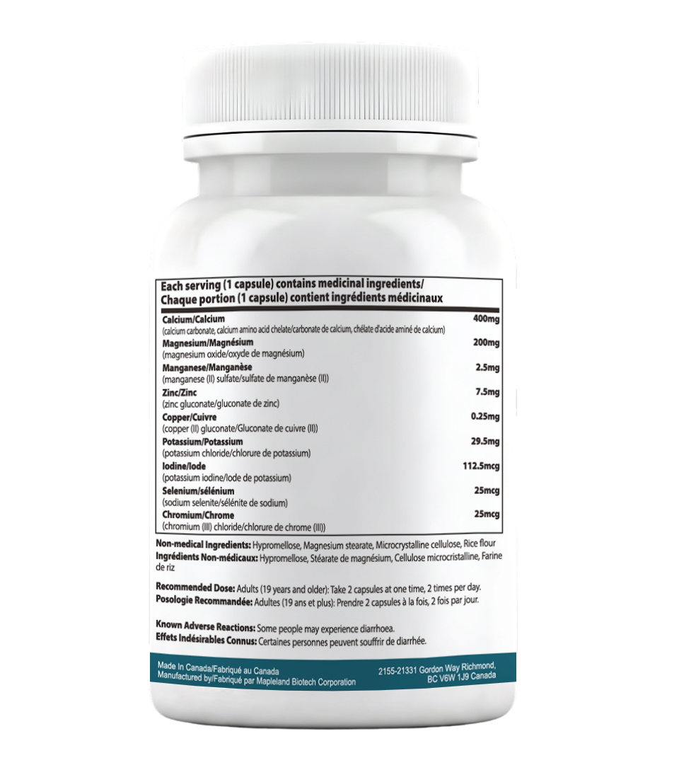 Chelated Ca & Multi-Minerals - Bone Health Support