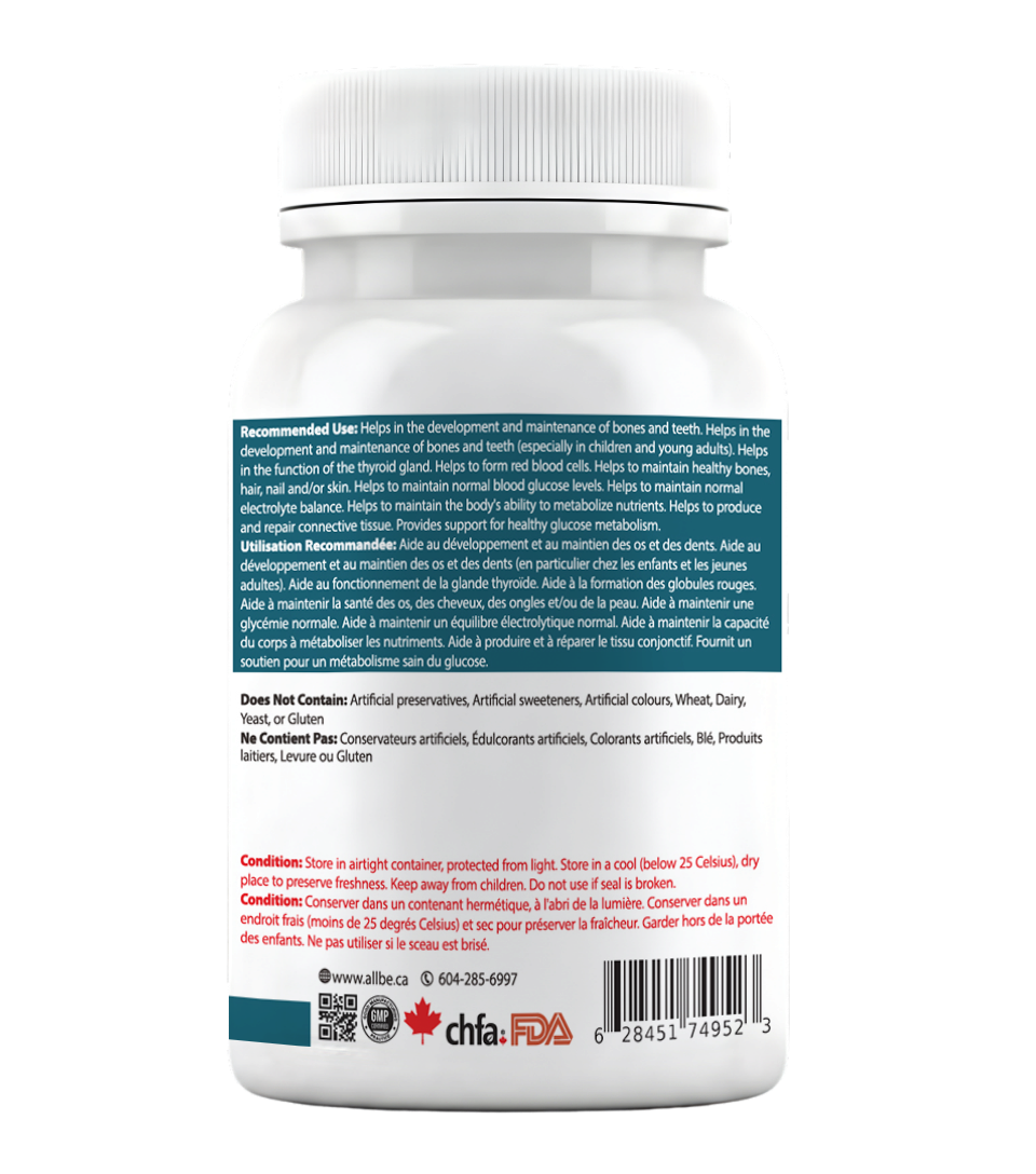 Chelated Ca & Multi-Minerals - Bone Health Support