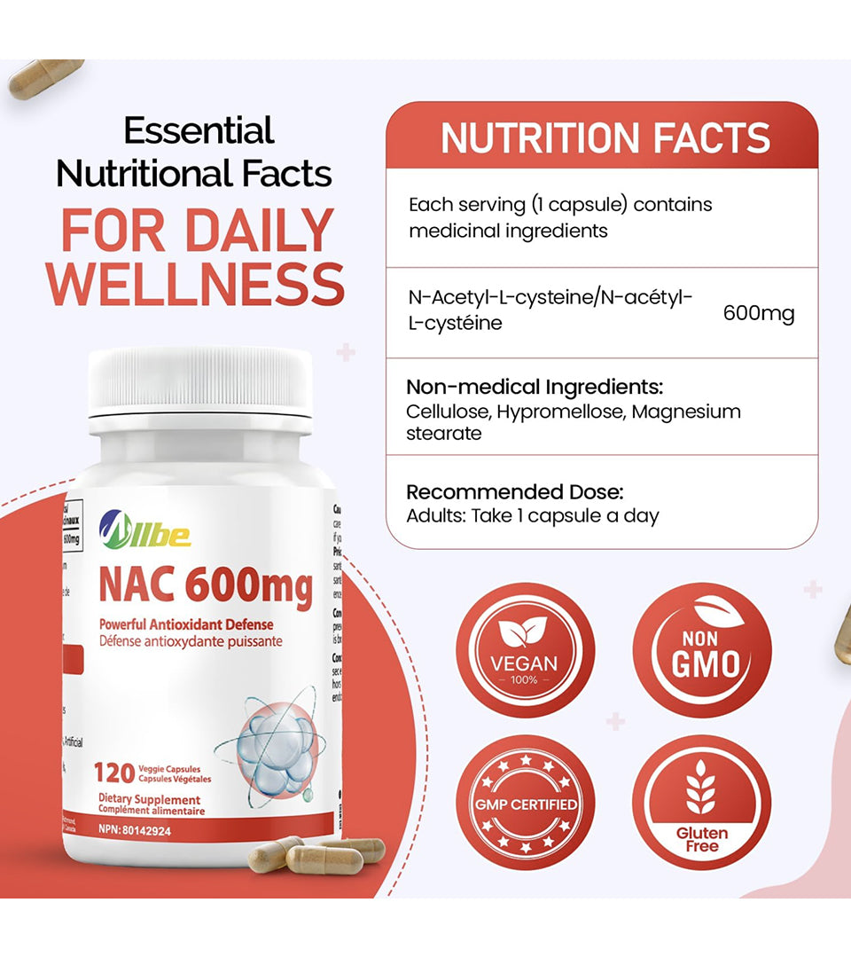 NAC 600mg – Powerful Antioxidant Support