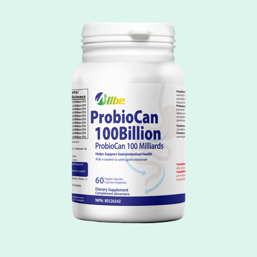 Allbe ProbioCan – 100 Billion CFU Probiotic (60 Capsules)