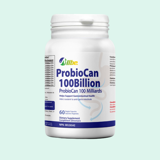Allbe ProbioCan – 100 Billion CFU Probiotic (60 Capsules)